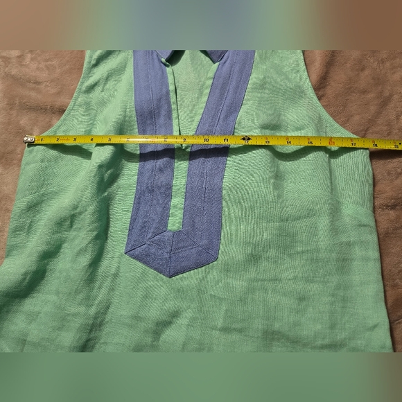 SAIL TO SABLE Classic Sleeveless Mini Tunic Dress Linen Size Medium - Picture 6 of 8